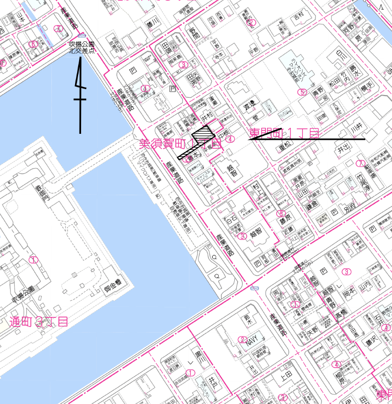 美須賀町1地図